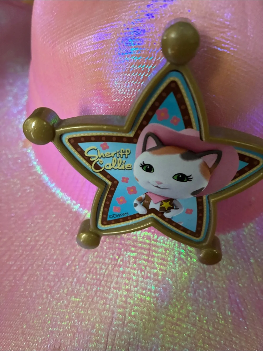 Disney Kids Pink Cowboy Hat with Star Badge